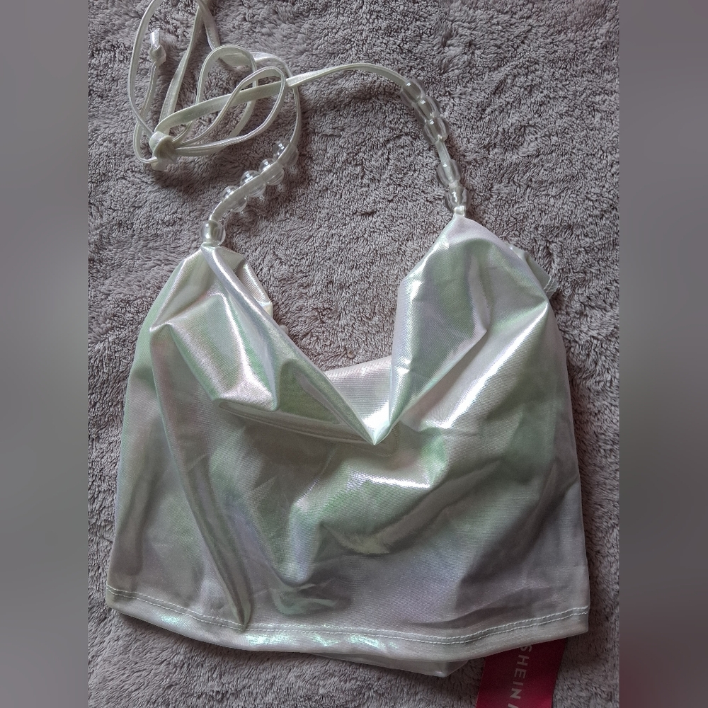 Costume Halter Top Oceanic Pearl Dreamy Style Shein
